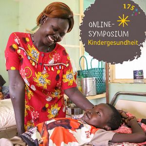 Okol Langar, with his mother Mary Aketch at St. Daniel Comboni. He fell from a mango tree and had a piece of the tree stuck in his abdomen