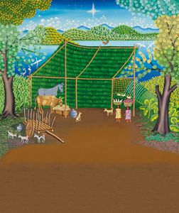 Illustration Krippenhintergrund