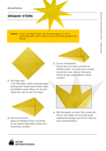 Faltanleitung für Origami-Stern