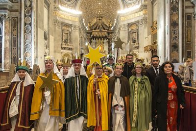 Città' del Vaticano, 01-01-2017. 
La Santa Messa presieduta dal Santo Padre papa Francesco nella solennità' di Maria Santissima Madre di Dio nella Giornata Mondiale della Pace.