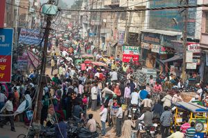 Straßenszene in Firozabad, Indien