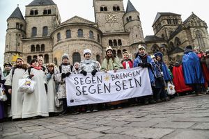 Sternsinger 29.12.2017 Bundesweite Entsendung der Sternsinger, Trier.