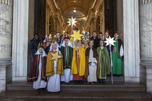 Città' del Vaticano, 01-01-2017. 
La Santa Messa presieduta dal Santo Padre papa Francesco nella solennità' di Maria Santissima Madre di Dio nella Giornata Mondiale della Pace.