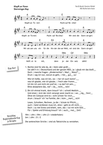Klopft an Türen - Liedblatt