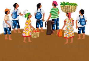 Illustration Personen vorne