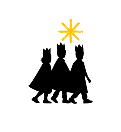 Logo Aktion Dreikönigssingen: nur Schattenriss