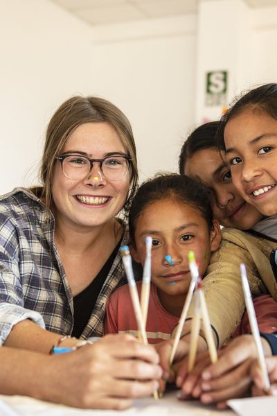 Die deutsche Freiwillige Sophie Bone, Bewegung „Micanto - José Obrero“, Cajamarca, Peru; Foto: Florian Kopp