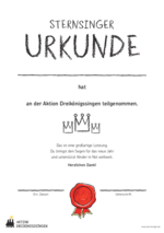 Urkunde für Sternsinger (PDF)