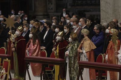 Vaticano, 1 gennaio 2022.
Papa Francesco celebra la Santa Messa per la Festa di Maria Madre di Dio.
Sono presenti i Cantori della Stella ( Sternsinger )