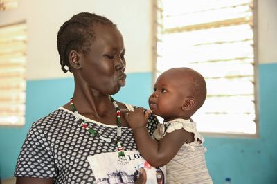 Manger Majur and her daughter at Mary Immaculate DOR Hospital, Mapourdit