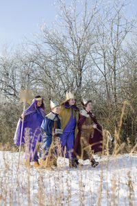 Dreharbeiten in Eichstätt zum "Sternsinger-Held", Teil 2 mit Flora, Antonia, Felix, und Severin als Sternsinger sowie Willi Weitzel.