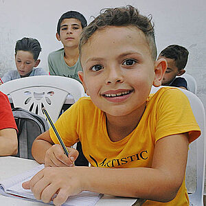 Schüler aus dem Schulzentrum der Kirche in Latakia, Syrien.