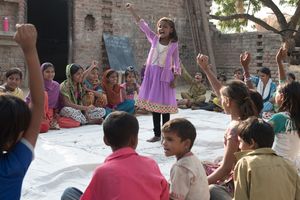 Bilderserie Indien Kinderparlament im nordindischen Dorf Milik