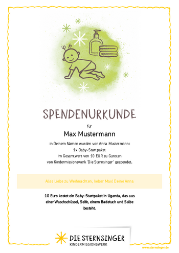 Spendenurkunde