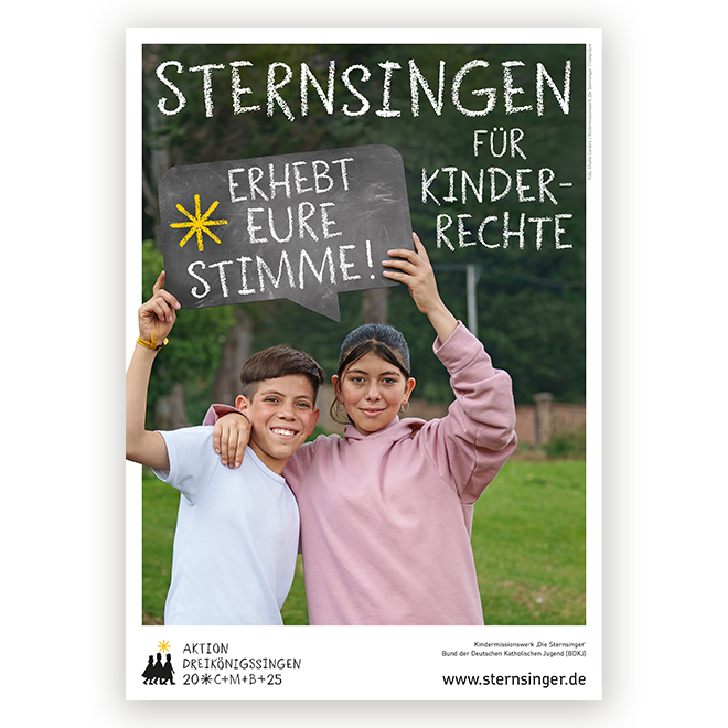 2025 Plakat und Kurzbeschreibung Kindermissionswerk "Die Sternsinger"